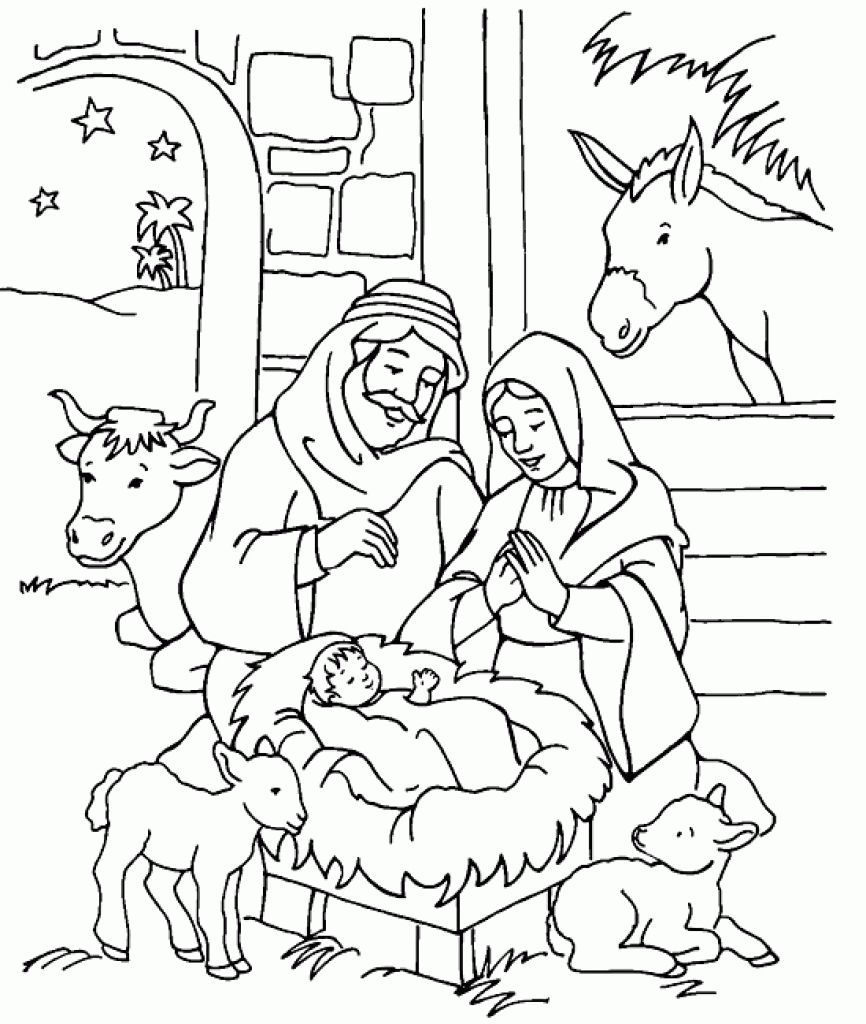 Christmas Stable Drawing at GetDrawings | Free download