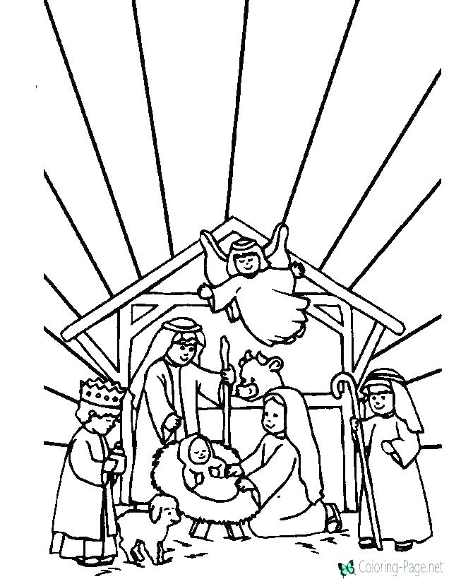 670x820 Manger Coloring Page