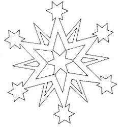 236x248 Christmas Stars Paper Cutting Templates