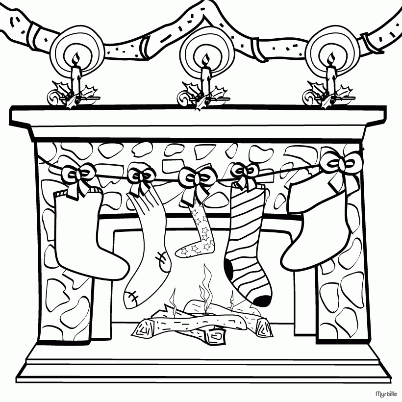 820x820 Christmas Stocking Coloring Pages Many Interesting Cliparts