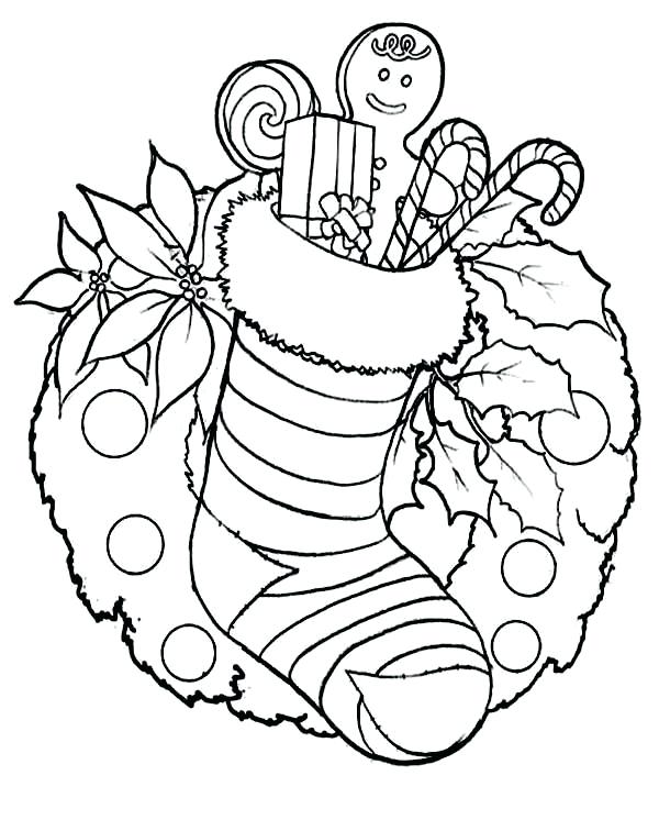 600x756 Pictures Of Christmas Stockings To Color Printable Coloring Pages