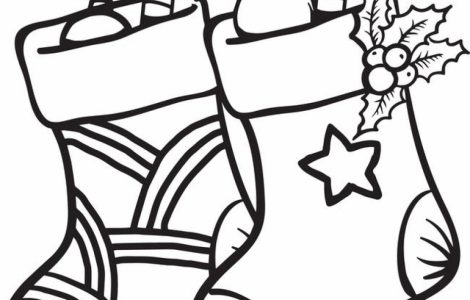 470x300 Christmas Stocking Coloring Pages