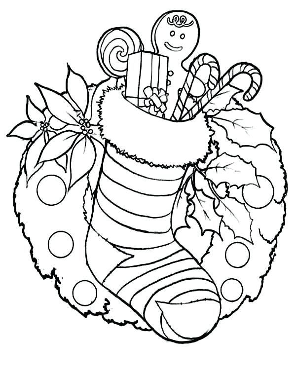 600x756 Christmas Stockings Coloring Pages
