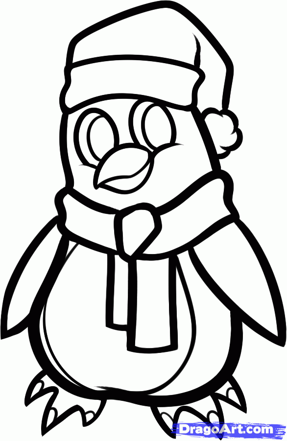 586x901 Penguin Christmas Drawings Festival Collections