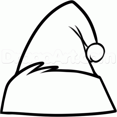 456x459 Best Pictures Of Christmas Stuff How To Draw Santas Hat Step By