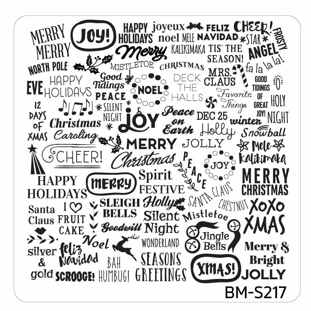 1000x1000 Christmas Themed Nail Art Stamping Plates