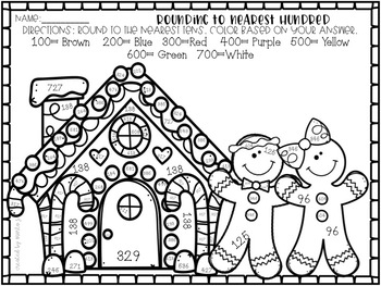 350x263 Rounding Color By Number Christmas Themed By Createdbymarloj Tpt