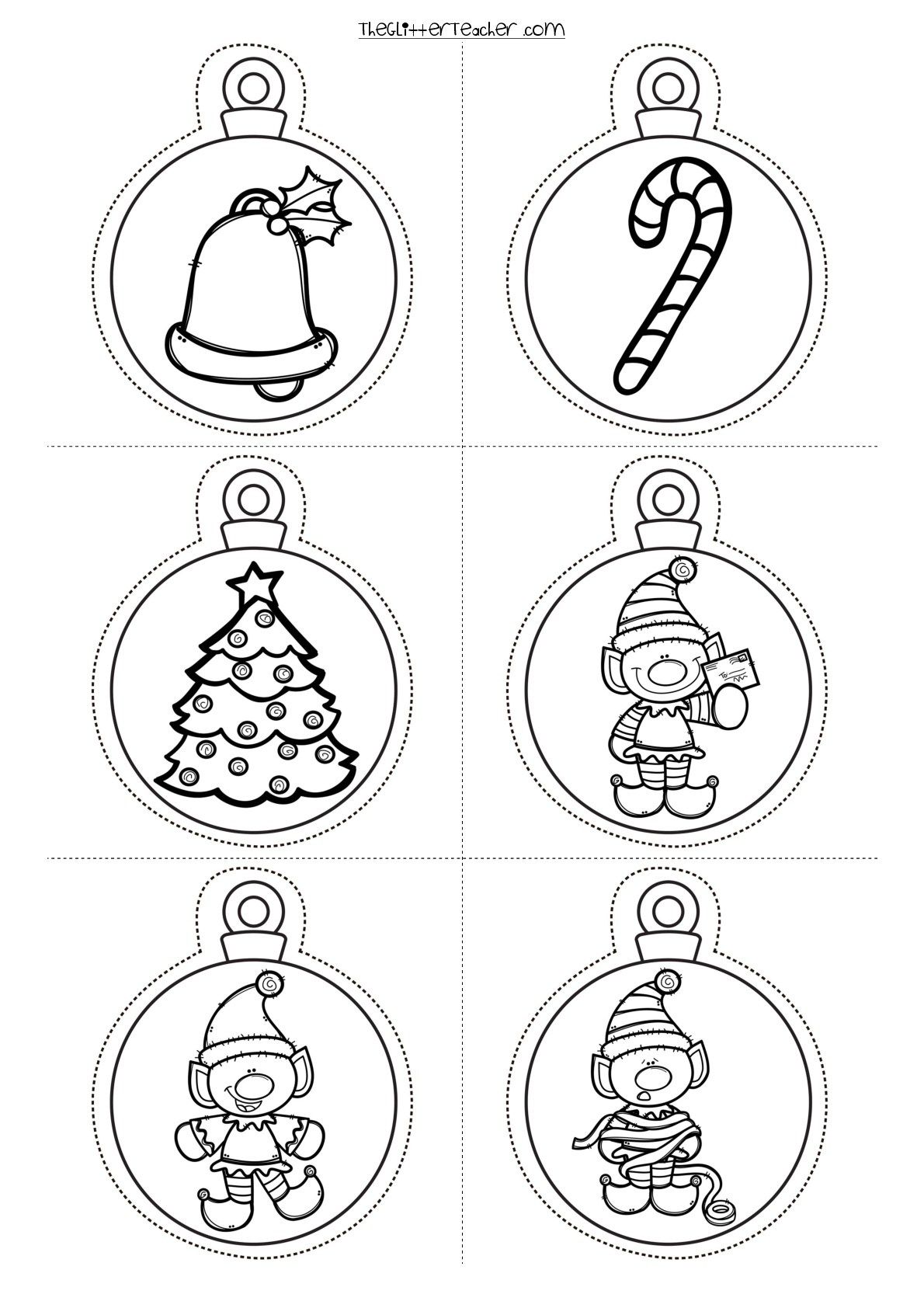 1190x1684 Printable Christmas Ornaments Things To Sew