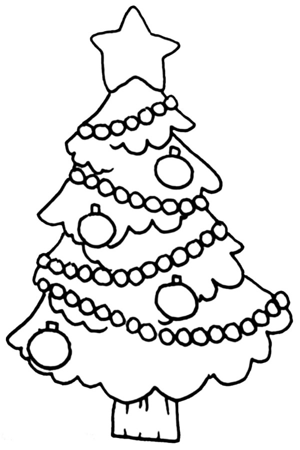 600x900 Christmas Tree Decorations Coloring Pages