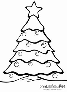 236x325 Christmas Tree Template With Shapes (Star, Square, Triangle)