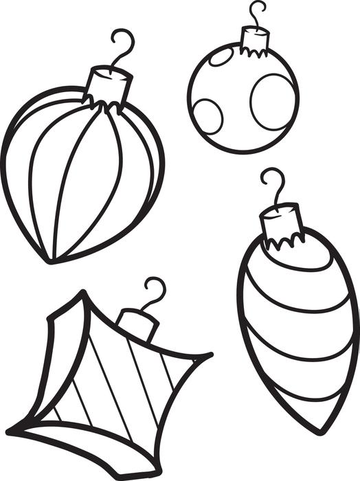 524x700 Free Printable Christmas Ornaments Coloring Page For Kids