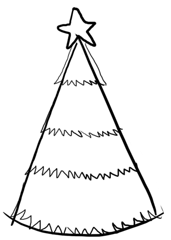 350x490 Steps To Drawing A Cartoon Christmas Tree Lesson For The Holidays