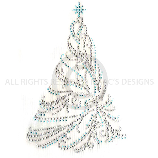 504x504 S7259aqua Aqua Ribbon Christmas Tree, Holiday, Isaacs Designs