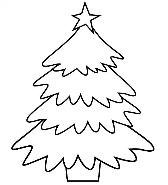 585x644 Christmas Tree Coloring Pages Tree For Coloring Trees Printable