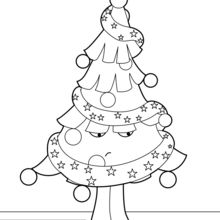 220x220 Decorated Christmas Tree Coloring Pages