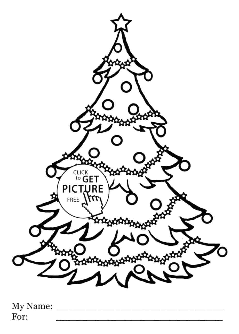 Christmas Tree Drawing For Coloring at GetDrawings | Free download