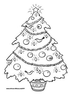 236x333 Christmas Tree Pictures To Print Draw And Color For Adults Merry