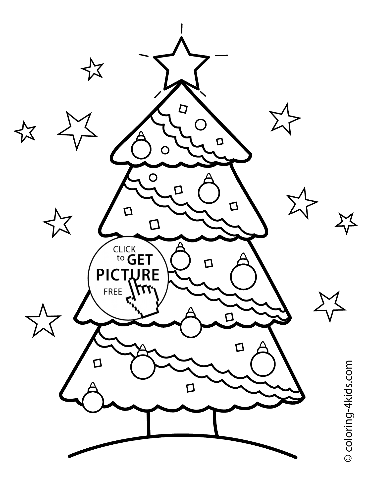 Christmas Tree Drawing For Kids at GetDrawings | Free download