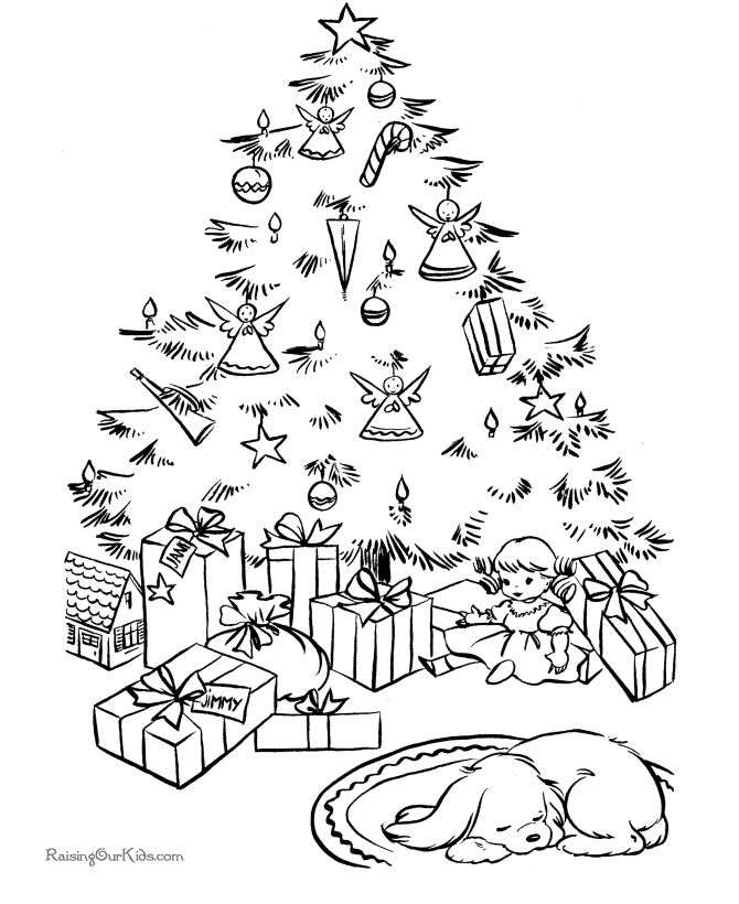 670x820 The Best Christmas Tree Coloring Page Ideas