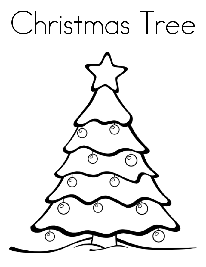 685x886 Christmas Tree Drawing Coloring ~ Child Coloring