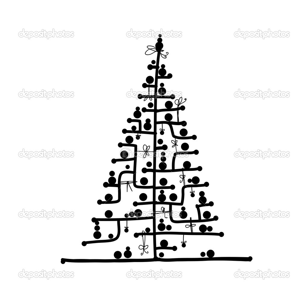 1024x1024 Interesting Christmas Tree Drawings