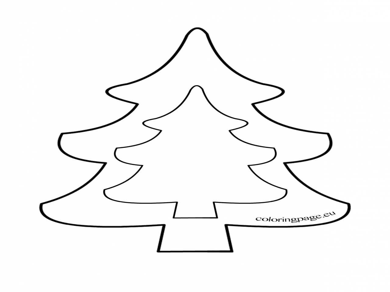 1280x960 Summer Tree Coloring Christmas Template To Print Page