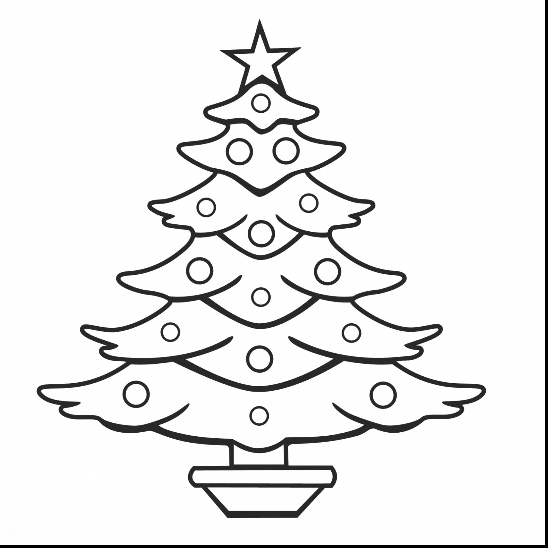 1819x1819 Superb Christmas Tree Outline Drawing With Tree Coloring Pages