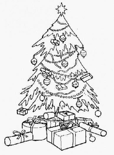 387x525 Christmas Tree Drawing Coloring ~ Child Coloring