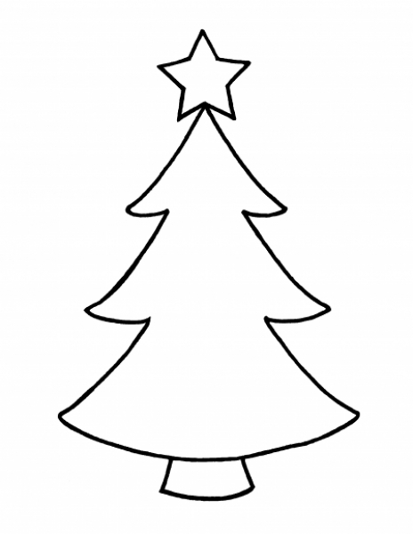 464x600 Christmas Tree Drawing Outline Christmas Picture Outlines Simple