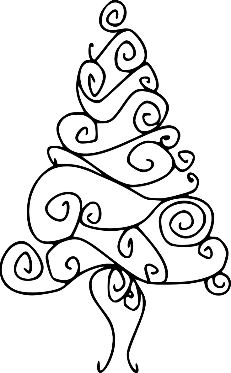 736x1190 Drawn Christmas Ornaments Line Drawing