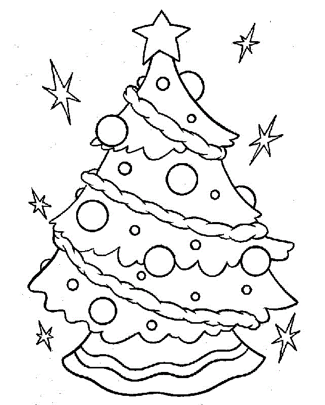 640x797 Christmas Tree Coloring And Sketch Drawing Pages