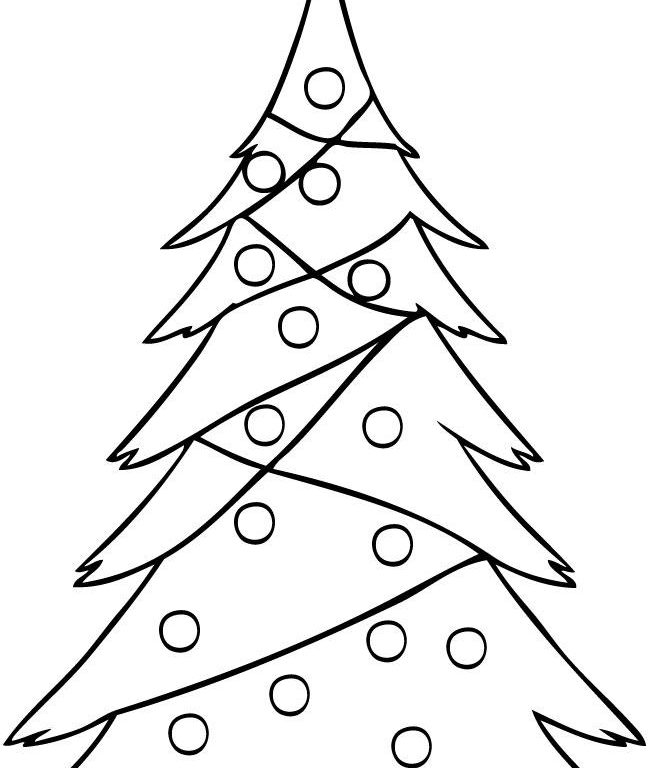 650x768 Download Christmas Tree Drawing