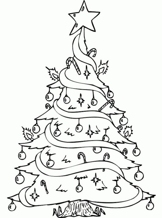 Christmas Tree Drawing Template
