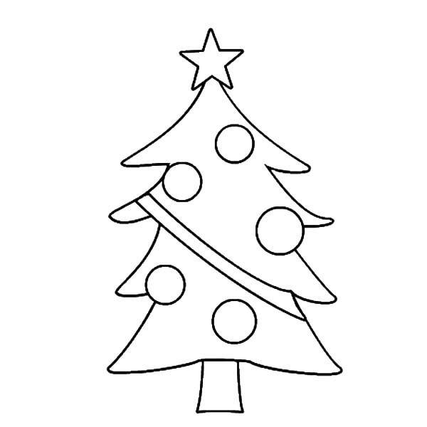 600x600 Drawing Christmas Trees Coloring Pages Color Luna