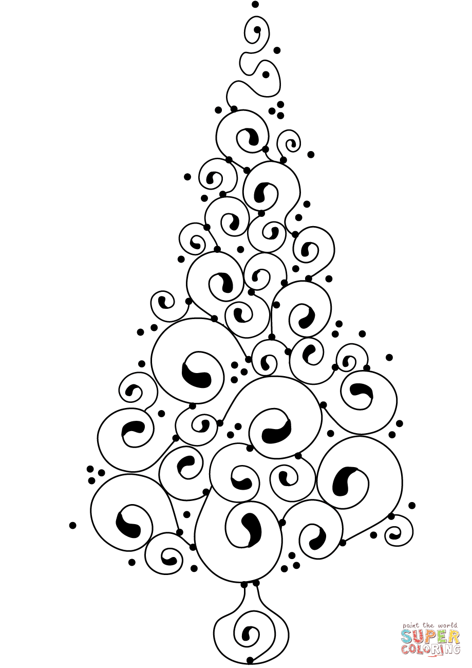 919x1300 Christmas Tree Coloring Pages Printable