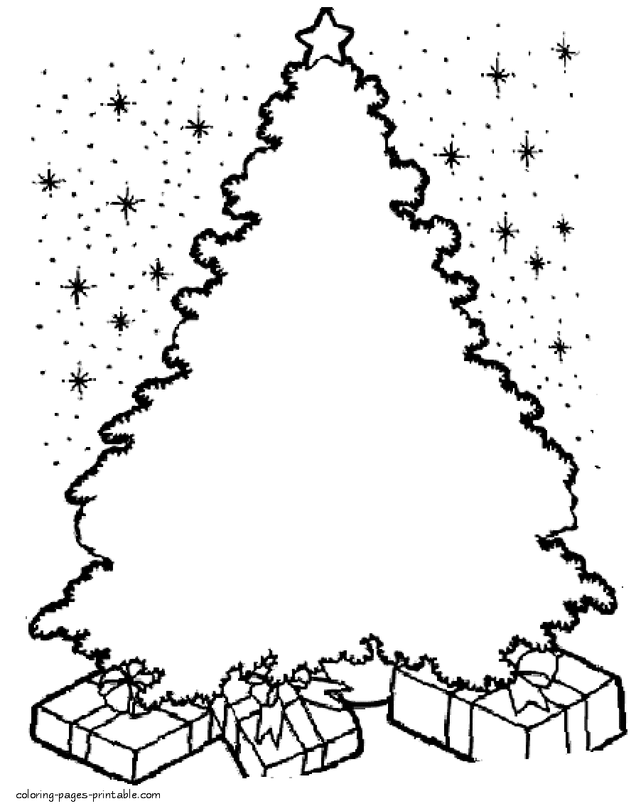 895x1141 Christmas Tree. Draw Ornaments Himself And Colour