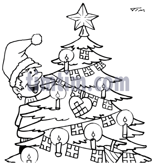 540x569 Free Drawing Of Christmas Tree Bw2 From The Category Christmas