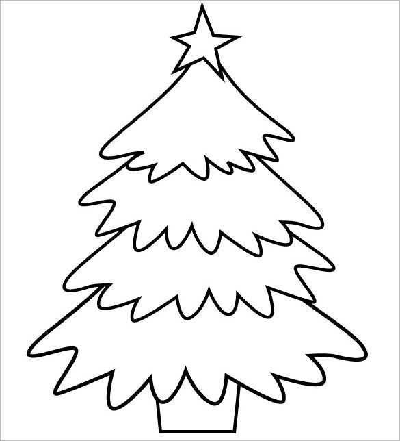 585x644 Christmas Tree Drawing Template 2017 Business Template