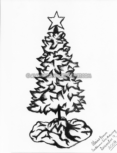 459x600 Christmas Tree Drawing Tumblr My Free Drawings Passing Views