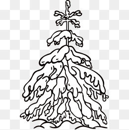 260x261 White Lines Christmas Tree, Christmas Tree, Line Drawing, Festival