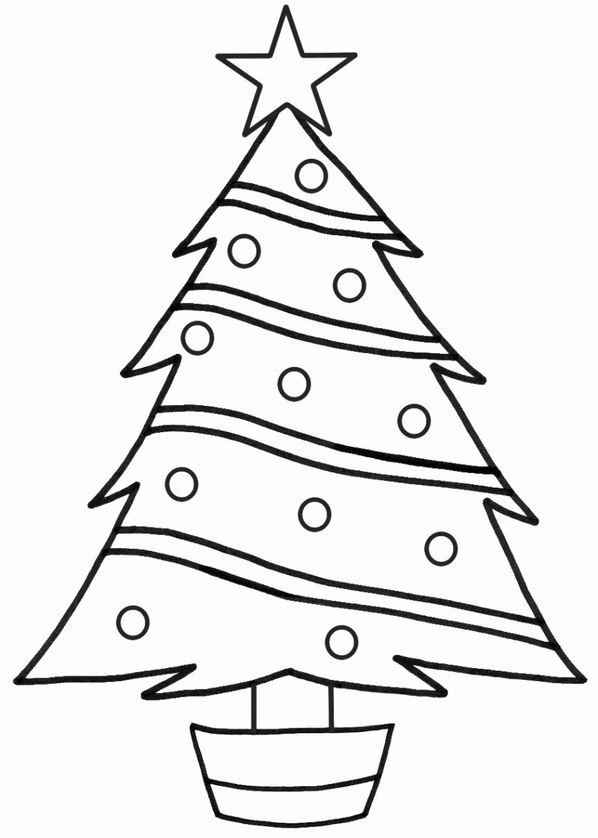 863x1208 Christmas Tree Coloring Pages Online