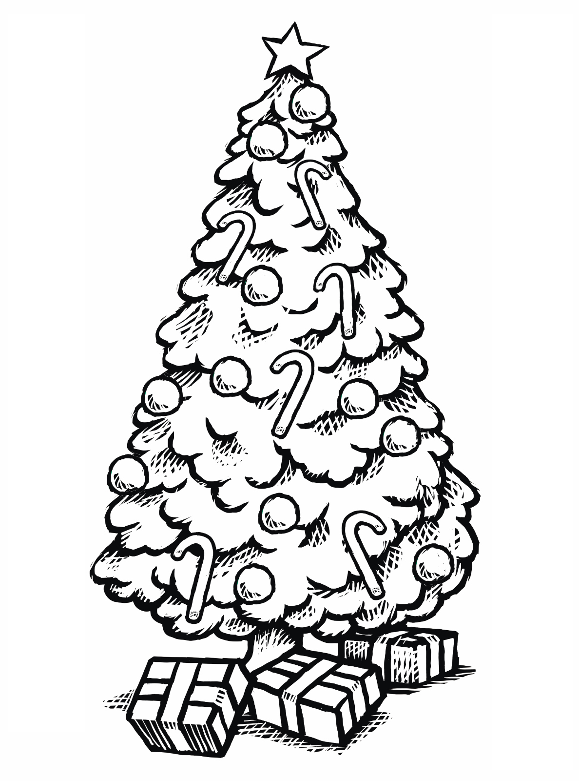 1188x1600 Christmas Tree Coloring