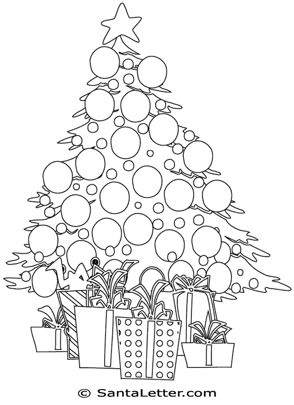 596x820 Christmas Tree Coloring Pages