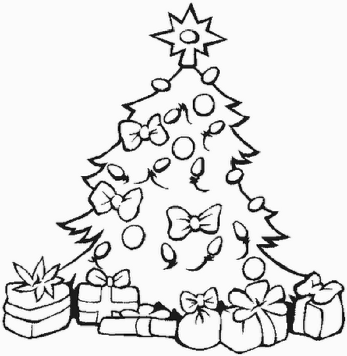 682x700 Christmas Tree Printable Coloring Pages To Tiny Print Draw
