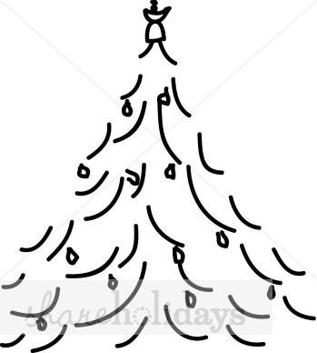 349x388 Simple Line Christmas Tree Christmas Tree Clipart