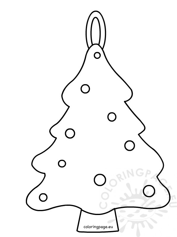 596x797 Printable Simple Christmas Tree Pattern Coloring Page