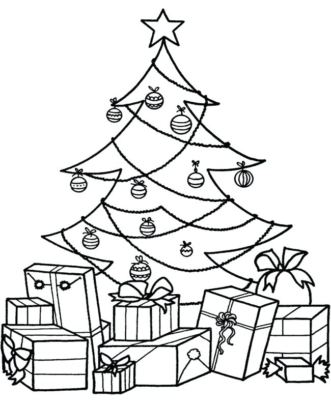 650x796 Presents Coloring Page Free Printable For Kids 2 Christmas Tree