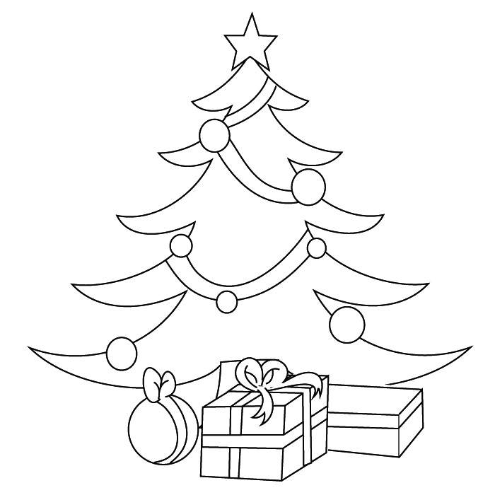 700x700 Coloring Christmas Tree