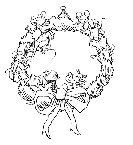 447x485 Mouse Wreath 447 X 485