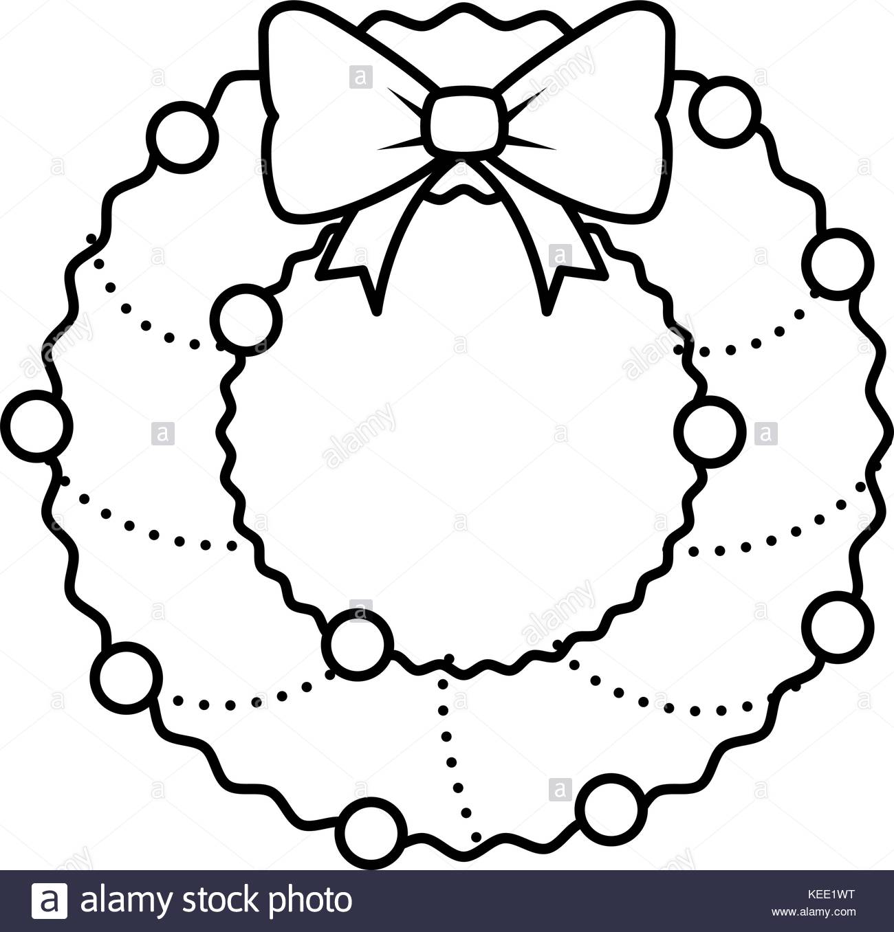 1300x1356 Merry Christmas Wreath Crown Vector Illustration Design Stock